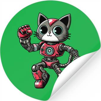 Discover Cat Robot Cyborg Dancing Dancer Disco Stickers