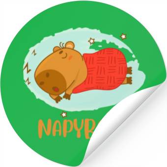 Discover Sleepy Capybara Stickers