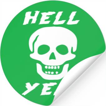 Discover Stone Cold skull hell yeah Stickers