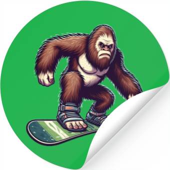 Discover Bigfoot Snowboard Stickers