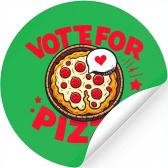 Discover Vote for Pizza Stickers