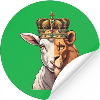 Discover Lion, Lamb, King Stickers