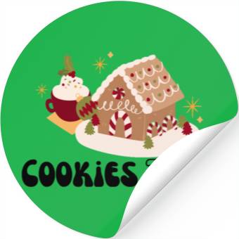 Discover Sweet Indulgence" Cookie Design Stickers
