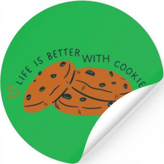 Discover Sweet Indulgence" Cookie Design Stickers