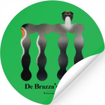 Discover Bold monkey print "De brazza's monkey" Stickers