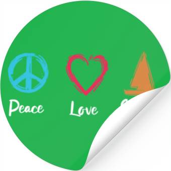 Discover Peace Love Sailing Stickers