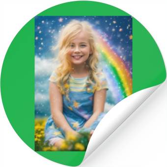 Discover Celestial Rainbow Harmon Stickers