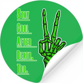 Discover Cool Hand Skeleton Art. Stickers