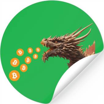 Discover Bitcoin dragon Stickers
