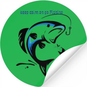 Discover keep calm and go fishing Stickers