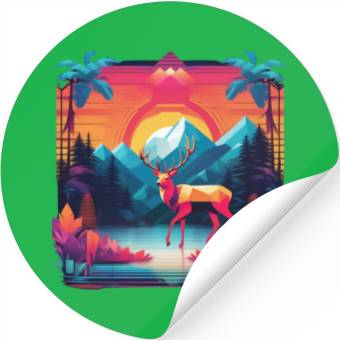 Discover Palm Pixels Paradise Stickers