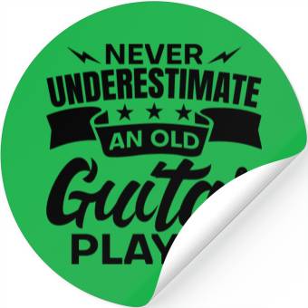 Discover Old Guitar Player Stickers