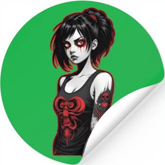 Discover Gothic Girl Stickers