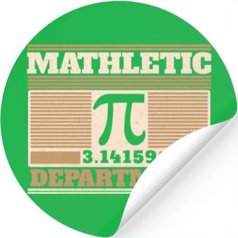Discover Mathletic Department Funny Pi Day Math Equations Stickers