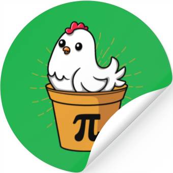 Discover Chicken Pot Pie Funny Pi Day Math Equations Stickers