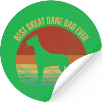 Discover Best Great Dane Dad Ever Stickers
