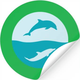 Discover Dolphin Lover Gift Idea Stickers