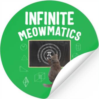 Discover Pi Day Stickers, Infinite Moewmatics Cat Scribbling