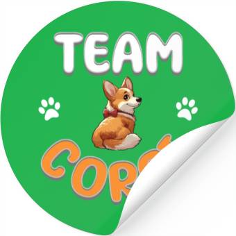 Discover Team Corgi Crew Stickers