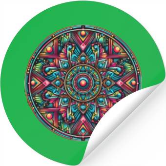 Discover psychedelic mandala Stickers