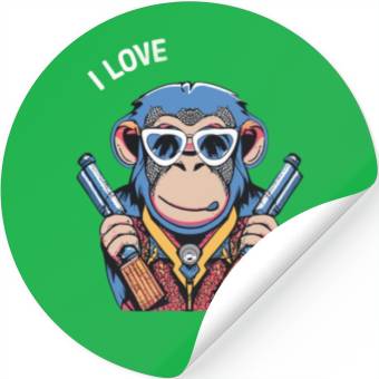 Discover MONKEY SAYING I LOVE Stickers