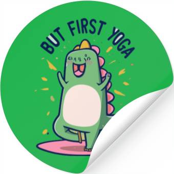 Discover BUT FIRST YOGA Stickers
