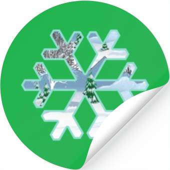 Discover Teal Snowflake Stickers