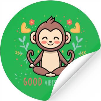 Discover Yoga Monkey Stickers