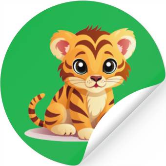Discover Cute Tiger Cub Stickers