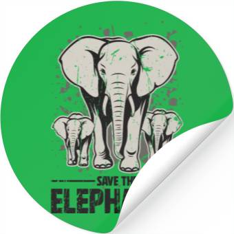 Discover Save the Elephants - Elephant Stickers