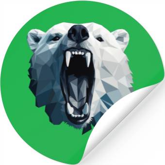 Discover Geometric Style Polar Bear Stickers