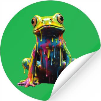 Discover Rainbow Frog Stickers