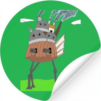 Discover Steampunk Mechanical Moving Castle Stickers