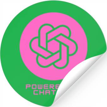 Discover Powered by ChatGPT (Pink Design) Stickers