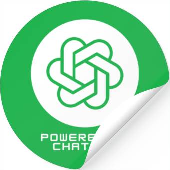 Discover Powered by ChatGPT (White Design) Stickers