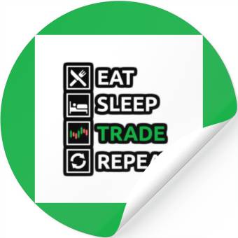 Discover Bitcoin Eats Sleep Trade and Repeat Criptocurrency Stickers