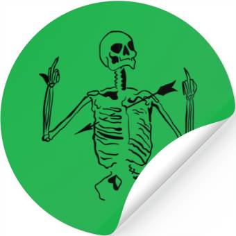Discover Skeleton pierced Fuck off Stickers