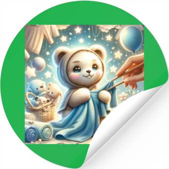Discover Starry Snuggles Panda Stickers
