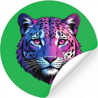 Discover Vibrant Pop Art Leopard Stickers
