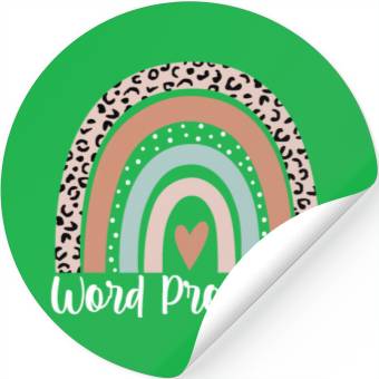 Discover Word Processor Rainbow Leopard Funny Word Stickers