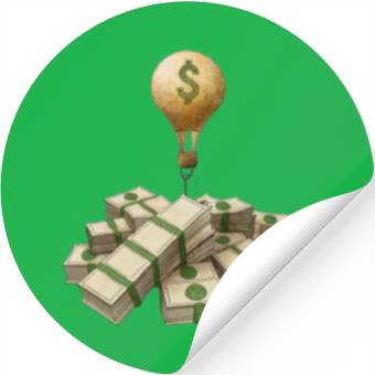 Discover money light bulb Stickers