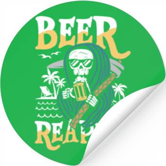 Discover Beer reaper | pub crawl drinking Stickers