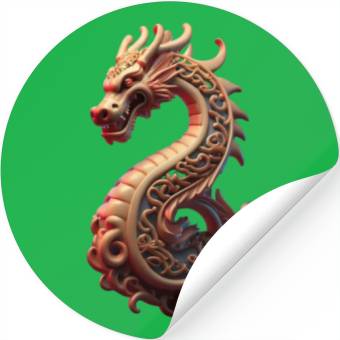 Discover Wooden dragon Stickers