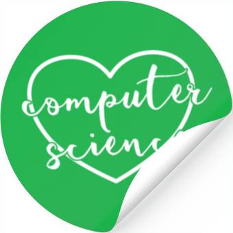 Discover Computer Science Heart Computer Science Teacher Stickers