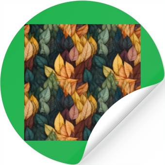 Discover Colorful Fall Leaves Pattern Stickers