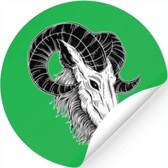 Discover Dark Devil Baphomet Goat Head Stickers