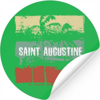 Discover Saint Augustine Florida Artistic Vacation Stickers