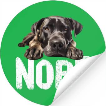 Discover Great dane Nope Stickers
