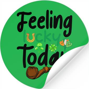 Discover Feeling Lucky today Stickers