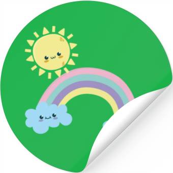 Discover Rainbow sun Stickers